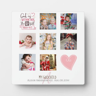 GODMOTHER PHOTO COLLAGE Gift with verse can edit Plaque