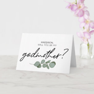 Godmother Proposal Will You Be My Godparents Card