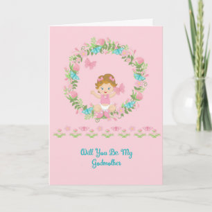 Godmother Request Card from Baby Girl