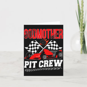 Godmother T Crew Racing Family Race Car Birthday B Card