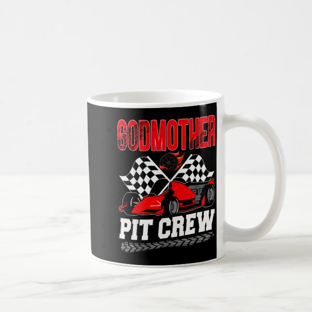 Godmother T Crew Racing Family Race Car Birthday B Coffee Mug (Right)