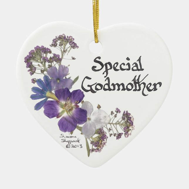 Godmother tribute ceramic tree decoration (Front)