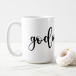 Godmother with heart Mug<br><div class="desc">Script godmother with heart mug. This godmother coffee mug would make a sweet godmother Mother's Day gift,  godmother birthday gift and more.</div>