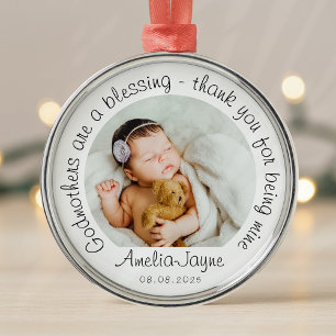 Godmothers Are a Blessing Photo Metal Tree Decoration