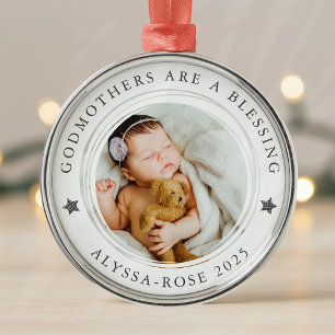 Godmothers Are a Blessing Photo Metal Tree Decoration