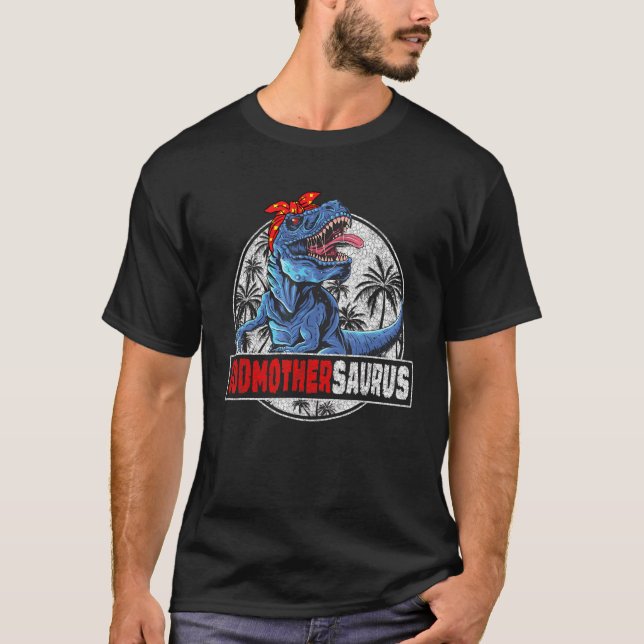 Godmothersaurus Rex Dinosaur Family Matching T-Shirt (Front)