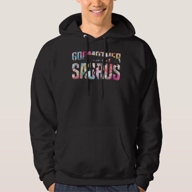 Godmothersaurus Rex Mum Dinosaur Rex Godmother Sau Hoodie (Front)
