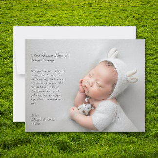 Godparent Proposal Modern Christian Poem Invitation