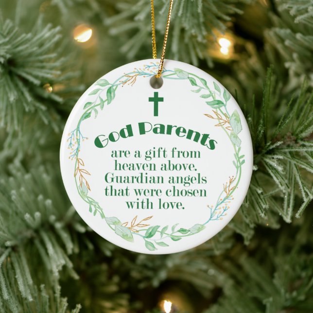 Godparents – A Gift from Heaven Ceramic Tree Decoration (Tree)