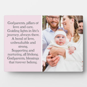 Godparents and Godchild Custom Plaque with Easel