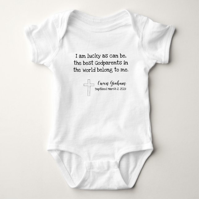 Godparents baptised baby bodysuit (Front)