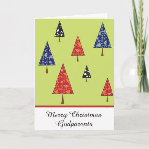 Godparents christmas greeting card
