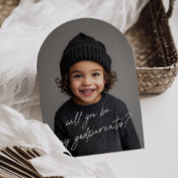 Godparents Handwritten Proposal Photo Arch Boy