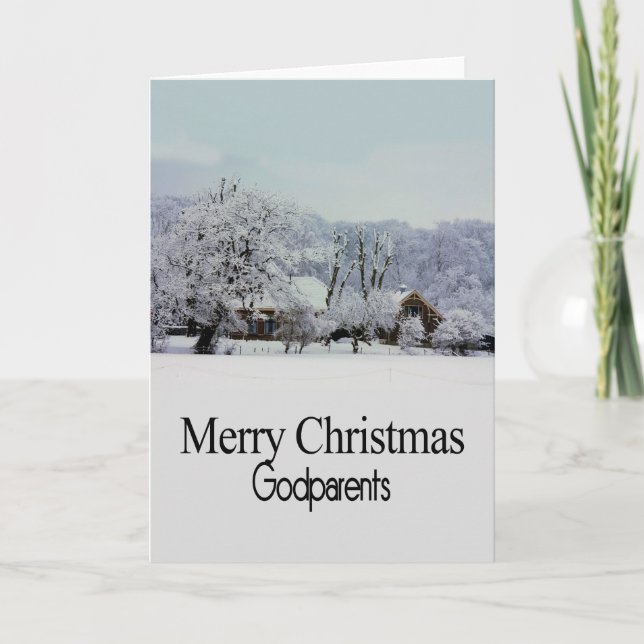 Godparents Merry Christmas card (Front)