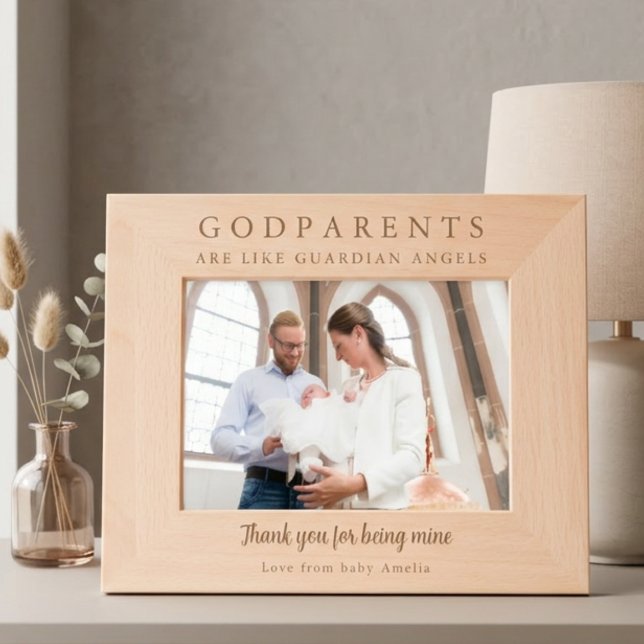 Godparents Thank You Keepsake Wood Etched Frames (Creator Uploaded)