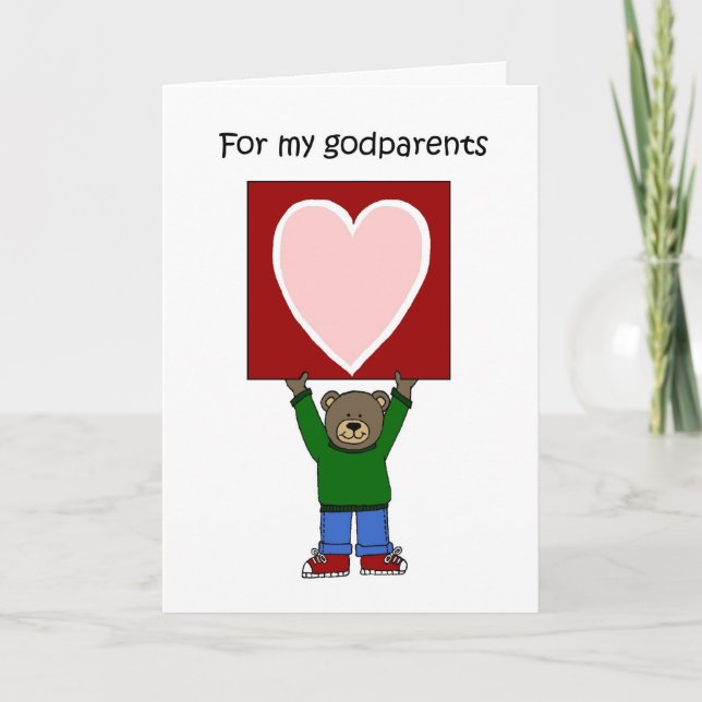 godparents valentine holiday card (Front)