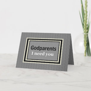 GODPARENTS Wedding Invitation - Silver & Black