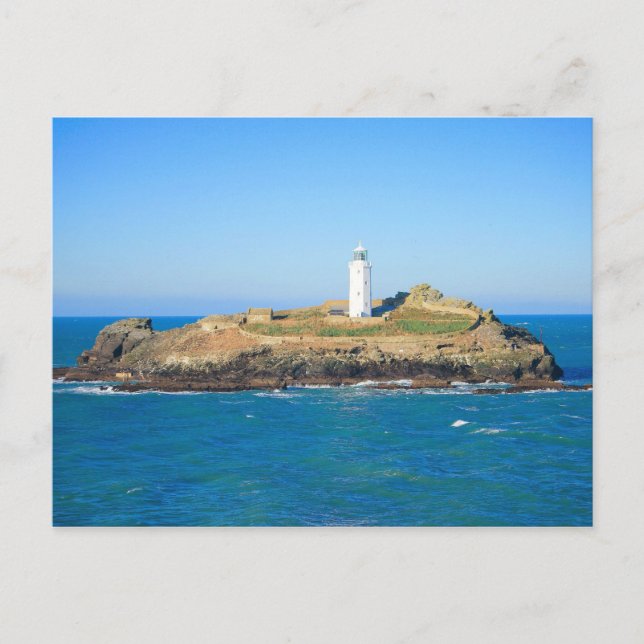 Godrevy Lighthouse in Cornwall Postcard (Front)