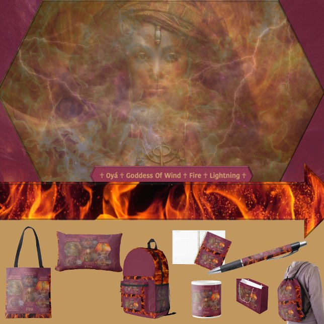 Gods and Goddess Of Fire Large Gift Bag (Get the full “Gods + Goddesses Of Fire” collection at: https://bit.ly/OurAncestorsZazzle )