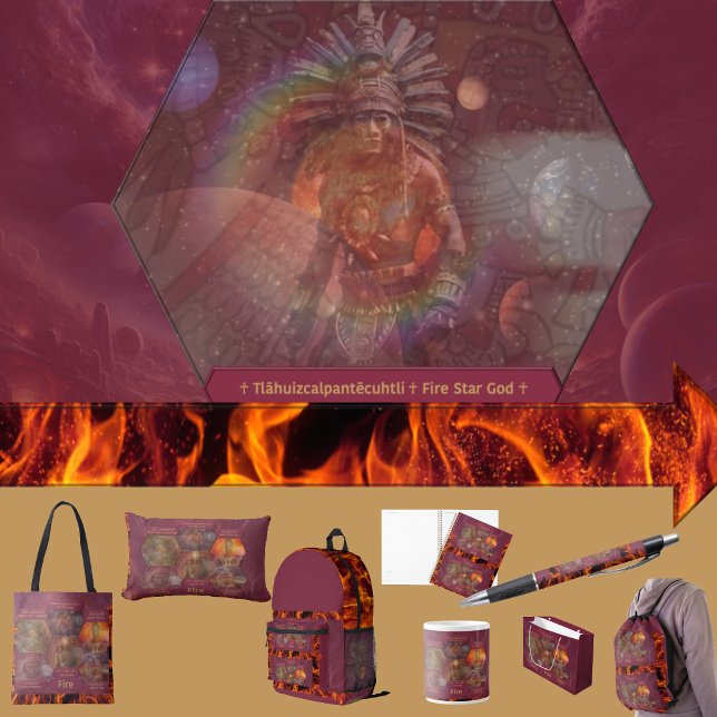 Gods and Goddess Of Fire Printed Backpack (Get the full “Gods + Goddesses Of Fire” collection at: https://bit.ly/OurAncestorsZazzle)