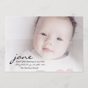 God's Blessing Adoption Announcement Card