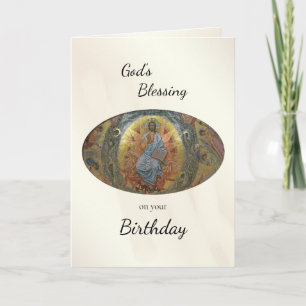 God's Blessing Birthday Orthodox Christian  Card