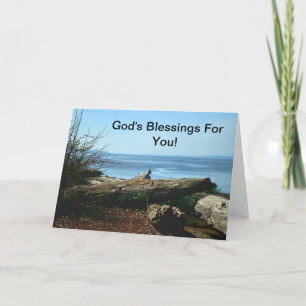 God's Blessing For You!  Condolences Card