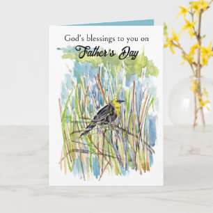 God's Blessings Father's Day Black Bird Lake Card