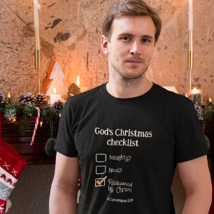 GOD'S CHRISTMAS CHECKLIST Christian Men's  T-Shirt