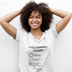 GOD'S CHRISTMAS CHECKLIST Christian Women's  T-Shirt
