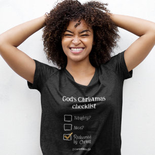 GOD'S CHRISTMAS CHECKLIST Christian Women's T-Shirt