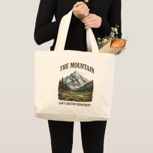 God's Creation Mountain Christian Large Tote Bag