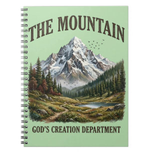 God's Creation Mountain Christian Notebook