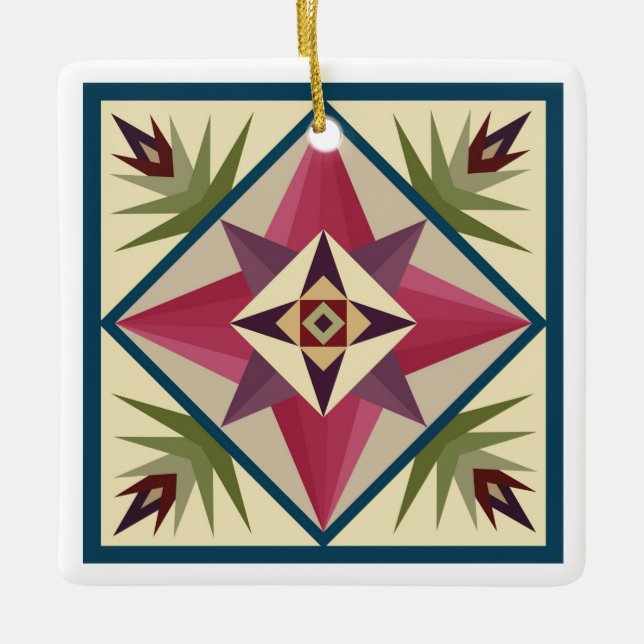 God's Eye Barn Quilt Ornament (Front)