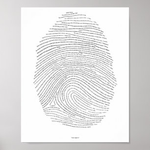 God's Fingerprint - Letterpress Poster
