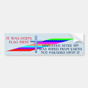 GOD'S FLAG BUMPER STICKER