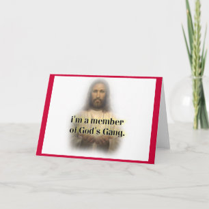 gods gang holiday card