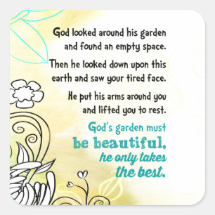 God's Garden Square Sticker