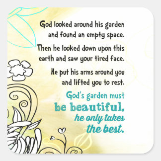 God's Garden Square Sticker