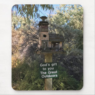 God's Gift, Great Outdoors, Funny Sign Mouse Mat