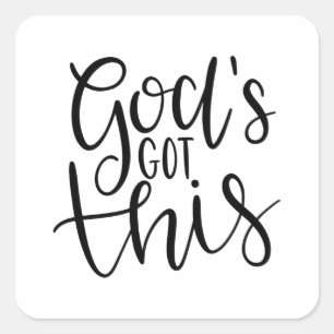God's got this square sticker