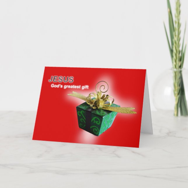 God's greatest gift holiday card (Front)