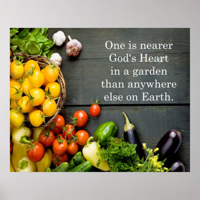 God's Heart Garden Quote Poster (Front)