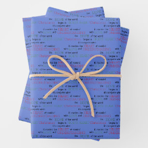 God's Heart Wrapping Paper Sheets Set of 3.