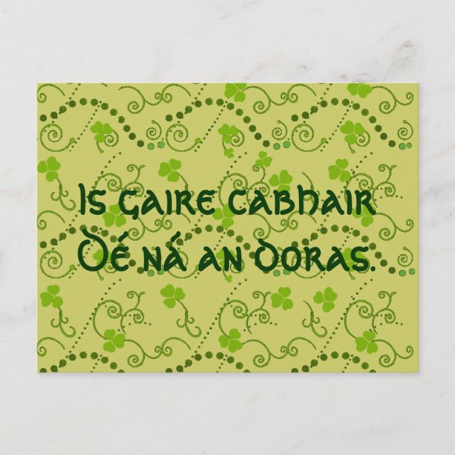 God's Help Is Nearer Than the Door Postcard (Front)