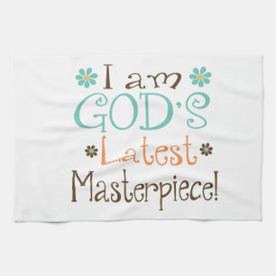 Gods Latest Masterpiece Tea Towel