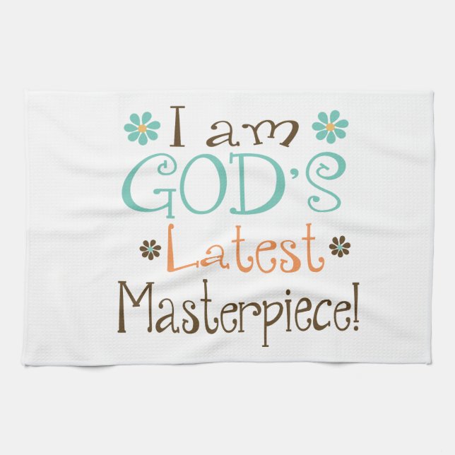 Gods Latest Masterpiece Tea Towel (Horizontal)