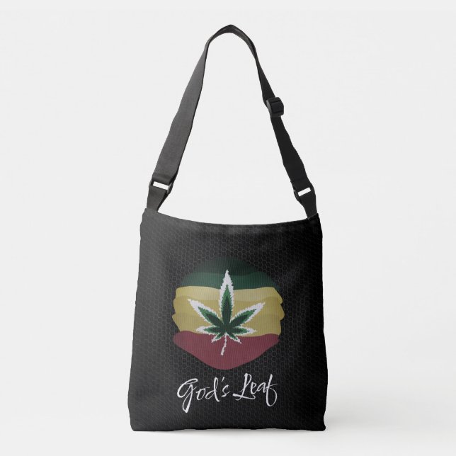 God's Leaf - Deluxe Funky Faded Edition  Crossbody Bag (Front)