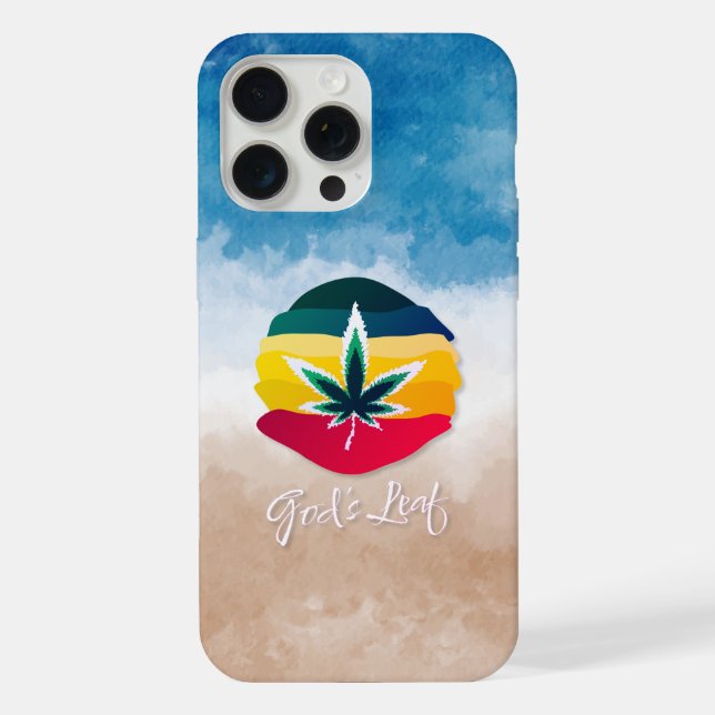God's Leaf - Funky Beach Edition  iPhone Case (Back)