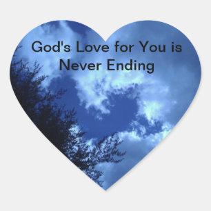 God's Love for You is Never Ending Heart Sticker